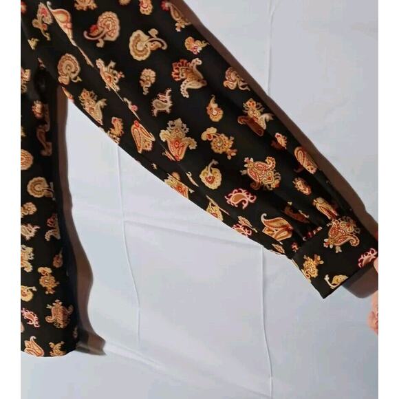 Pendleton Classic Womens Size 10 Black Paisley Long Sleeve Button Down Shirt Top - Picture 6 of 9